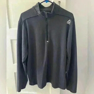 Black Reebok quarter zip sweat shirt men's size large